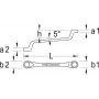 Gedore 2 Double Ring Spanners 16 x 18 mm, UD Profile, 265 mm, Deep Offset