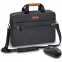 PEDEA Elegance Pro 15.6 inch Laptop Bag with Mouse, Grey (SET010-66066435)
