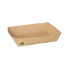 Papstar 87246 disposable tray, rectangular, cardboard, brown, 80 pieces