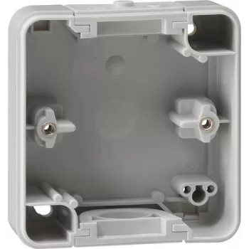 Gira 006135 surface-mounted housing, 1-Gang, without cable entry, grey