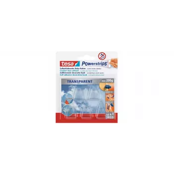 tesa Powerstrips® DECO hooks SMALL, transparent, 15 pieces (58900)