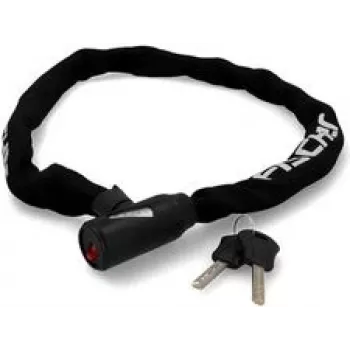 FISCHER Neoprene Chain Bicycle Lock with Key, Hardened Steel Chain, 6 mm