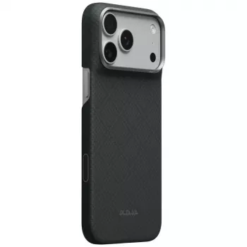 PITAKA Edge Case Argyle MagSafe for iPhone 18 Pro Max / 17 Pro Max, Basalt Black