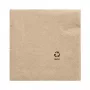 PAPSTAR Napkins, 330 x 330 mm, 3-Ply, Natural, 1/4 Fold, Recycled Tissue, Colour Printed