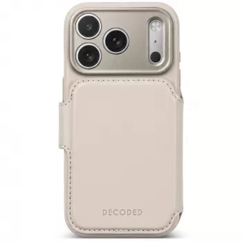Decoded Leather Detachable Wallet leather case for iPhone 18 Pro Max / 17 Pro Max, MagSafe, Taupe