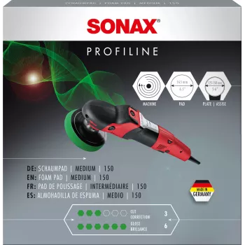 SONAX PROFILINE 150 Foam Polishing Pad, Medium, Green