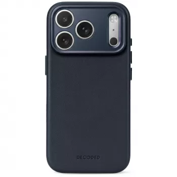 Decoded Leather Backcover – leather case for iPhone 18 Pro / 17 Pro, MagSafe-compatible (midnight)