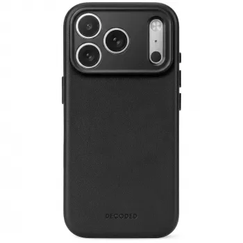 Decoded Leather Backcover – Leather Case for iPhone 18 Pro Max / 17 Pro Max, MagSafe Compatible (Black)