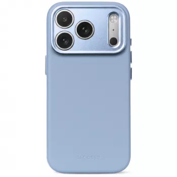 Decoded Leather Backcover - Leather Case for iPhone 18 Pro Max / 17 Pro Max MagSafe-compatible (sky blue)