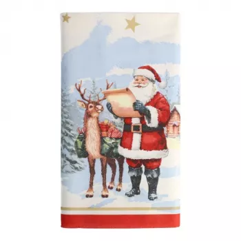 PAPSTAR Dear Santa tablecloth 37224, white, 120.0 x 180.0 cm