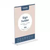 EUROPEL Acrylic Table Stand, DIN A6 portrait, straight acrylic, for double-sided presentation