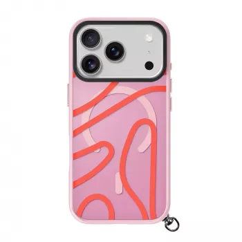 LAUT Keyko Pop Case for iPhone 17 Pro Max, Rosy Wave