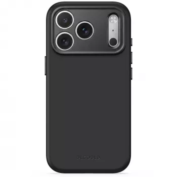 Decoded AntiMicrobial Silicone Backcover Case for iPhone 18 Pro Max / 17 Pro Max, MagSafe, Carbon Black