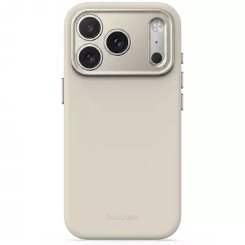 Decoded AntiMicrobial Silicone Backcover Case for iPhone 18 Pro Max / 17 Pro Max, MagSafe, Pebble Grey