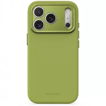 Decoded AntiMicrobial Silicone Backcover Case for iPhone 18 Pro / 17 Pro, MagSafe, Moss Green