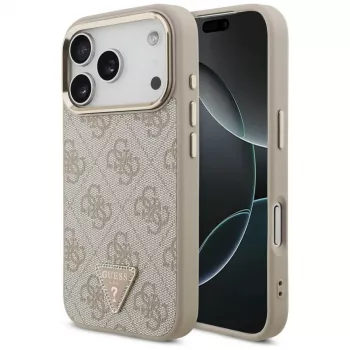Guess 4G Triangle Logo MagSafe Case for iPhone 18 Pro / 17 Pro, Rose Gold