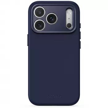 Decoded AntiMicrobial Silicone Back Case for iPhone 18 Pro Max / 17 Pro Max, MagSafe-compatible, Atlantic Blue