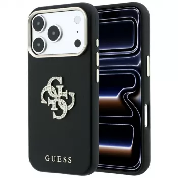 Guess Smooth & Big Strass Logo Case for iPhone 18 Pro Max / 17 Pro Max, Black