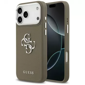 Guess Grained Big 4G Classic Logo - iPhone 17 Pro Max Case (Brown)