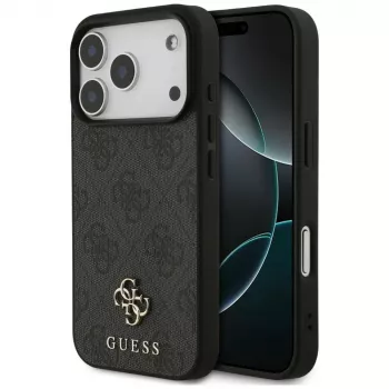 Guess 4G Small Classic Logo MagSafe Case for iPhone 18 Pro / 17 Pro, Black