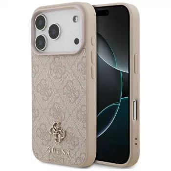 Guess 4G Small Classic Logo MagSafe Case for iPhone 18 Pro / 17 Pro, Pink