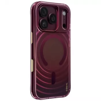 UNIQ Coehl Vela Case for iPhone 18 Pro / 17 Pro, magnetic charging, burgundy