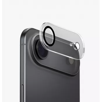 UNIQ Optix Clearshield Frameguard Camera Lens Protective Glass for iPhone Air, crystal clear, with applicator