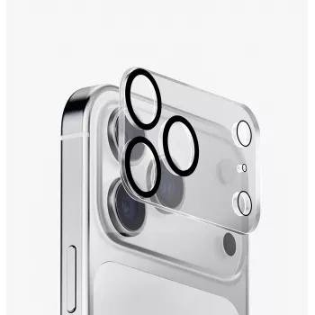 UNIQ Optix Clearshield Frameguard Camera Lens Protective Glass for iPhone 18 Pro Max, crystal clear, with applicator