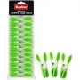 Sauber Plastic Clothes Pegs 12 Pieces Green