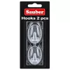 Sauber Oval Hooks, 2 pcs, 3 x 4.7 cm, Transparent