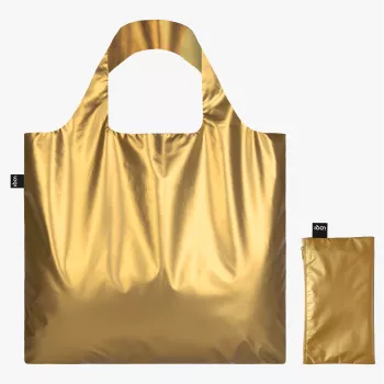LOQI METALLIC gold handbag
