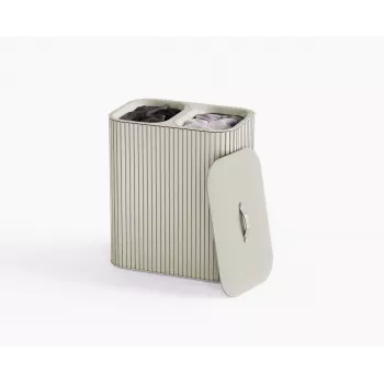 Joseph Joseph Tota Twin Luxe 90L Laundry Sorter, Ecru