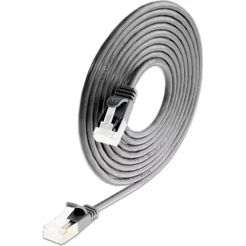 Wirewin SLIM Cat6a 10 Gigabit U/FTP Light Patch Cable, Round, Ø 3.8 mm, 0.15 m, Black