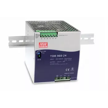 MEAN WELL TDR-960-24 DIN Rail Power Supply, 24 V DC, 40 A, 960 W