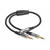 celexon Professional 2x Stereo Jack Audio Adapter, M/F