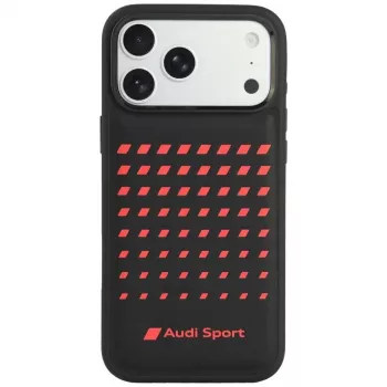 Audi Sport faux leather MagSafe case for iPhone 18 Pro Max / 17 Pro Max black
