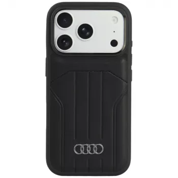 Audi MagSafe Faux Leather Case for iPhone 18 Pro / 17 Pro, Black