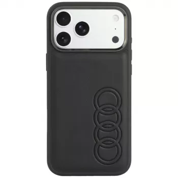 Audi TT Faux Leather MagSafe Case for iPhone 18 Pro Max / 17 Pro Max, Black