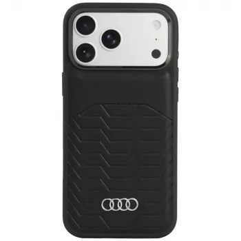 Audi GT faux leather MagSafe case for iPhone 18 Pro Max / 17 Pro Max, black