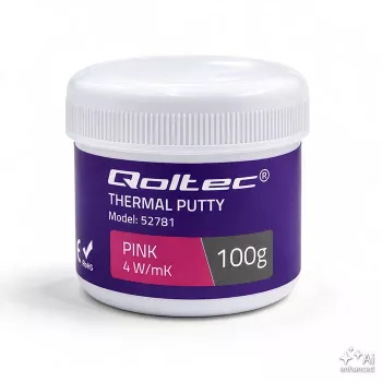 Qoltec high-conductivity thermal compound | Thermal Putty 4 W/m-K | 100 g | pink