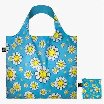 LOQI Smiley Bag – Flowers Blue