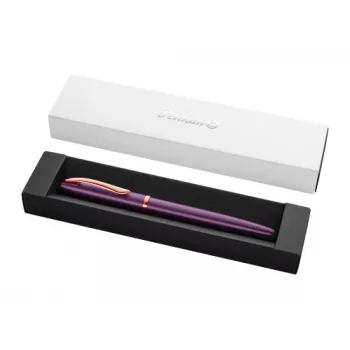Pelikan Rollerball Jazz Noble Elegance, Purple, with Push-On Cap, Lacquered Upper and Lower Barrel