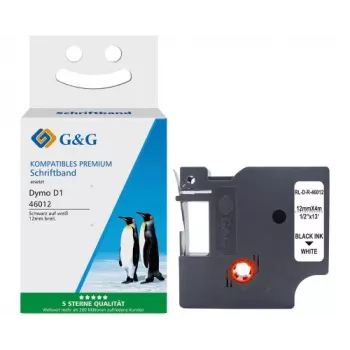 G&G Ninestar Silk Ribbon Compatible with Dymo D1 / 46012
