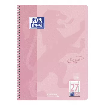 Oxford College Pad Touch Pastel, DIN A4+, lined (ruling 27), 80 sheets, Optik Paper, 4-Hole punched