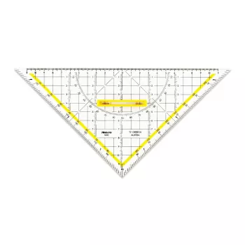 ARISTO Geometry Triangle Ruler with Grip, 25.0 cm