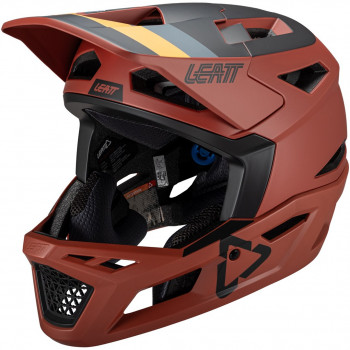 Leatt MTB Gravity 4.0 V25 Full-Face Bicycle Helmet, Lava, M