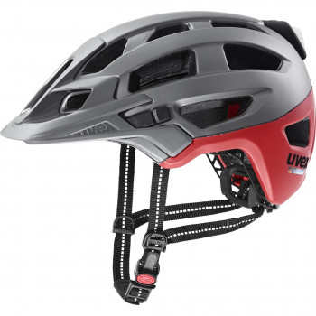 UVEX Finale Light 2.0 Bicycle Helmet, Grey/Red, 52-57