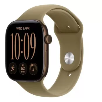 Apple Watch Series 12 GPS Smartwatch, 42 mm, Aluminium Case in Dark Bronze, Sport Band in Olive M/L