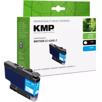KMP Printer Cartridge Compatible with Brother LC426XLC, Cyan, 1550,4003