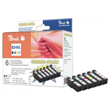 Peach PI200-256 Ink Saving Pack for Epson 24XL (T243) (6 pcs), XL Capacity